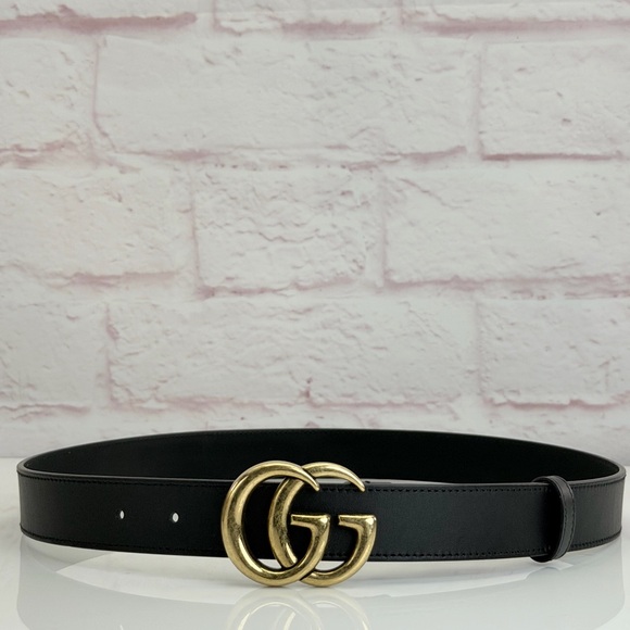 Gucci Accessories - Authentic Gucci GG Marmont Black Leather Belt 414516 85/34